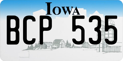 IA license plate BCP535