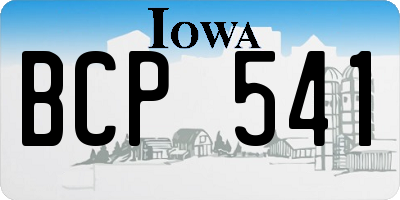 IA license plate BCP541