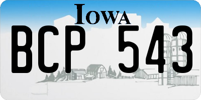 IA license plate BCP543