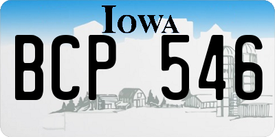 IA license plate BCP546