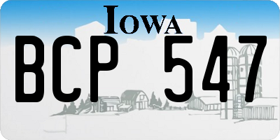 IA license plate BCP547