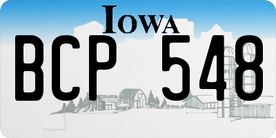 IA license plate BCP548