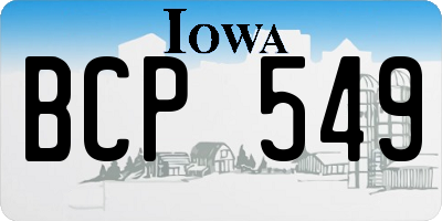 IA license plate BCP549