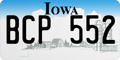 IA license plate BCP552