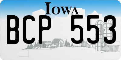 IA license plate BCP553