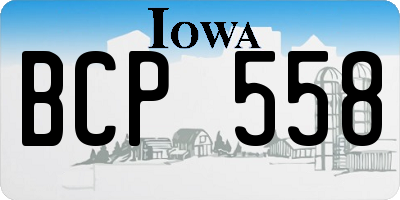 IA license plate BCP558
