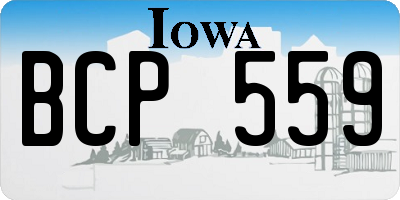 IA license plate BCP559