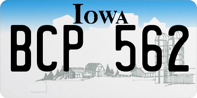 IA license plate BCP562