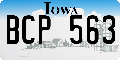 IA license plate BCP563