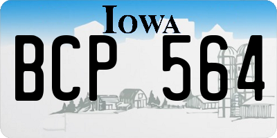 IA license plate BCP564