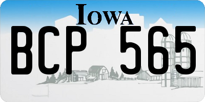IA license plate BCP565