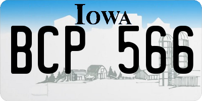 IA license plate BCP566