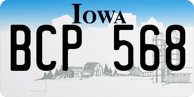 IA license plate BCP568
