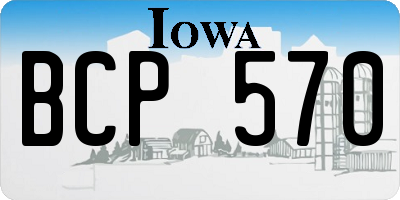 IA license plate BCP570