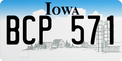 IA license plate BCP571