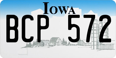 IA license plate BCP572