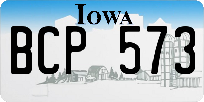 IA license plate BCP573