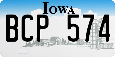 IA license plate BCP574