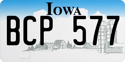 IA license plate BCP577