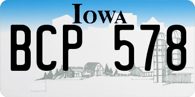 IA license plate BCP578