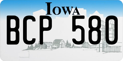 IA license plate BCP580