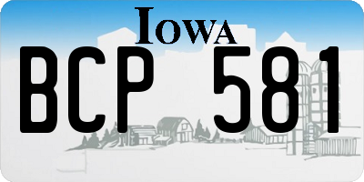 IA license plate BCP581