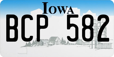 IA license plate BCP582