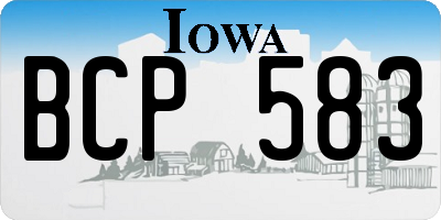 IA license plate BCP583