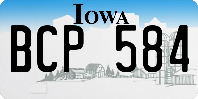 IA license plate BCP584