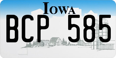IA license plate BCP585