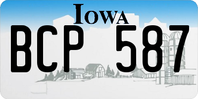 IA license plate BCP587