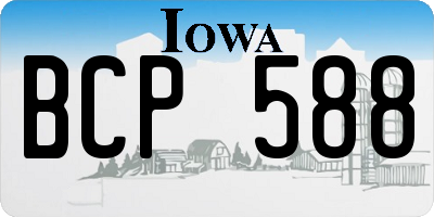 IA license plate BCP588
