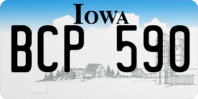 IA license plate BCP590