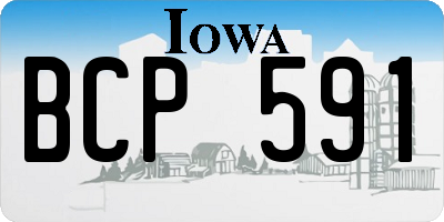 IA license plate BCP591