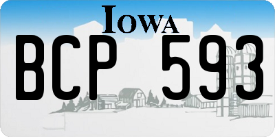 IA license plate BCP593