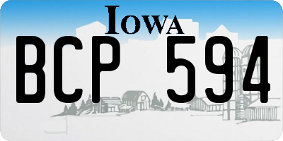 IA license plate BCP594