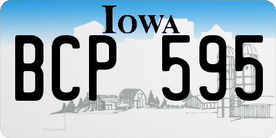 IA license plate BCP595