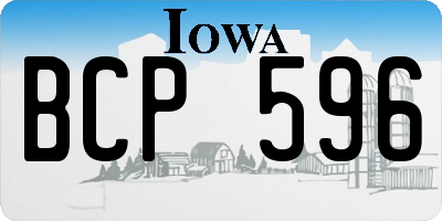 IA license plate BCP596