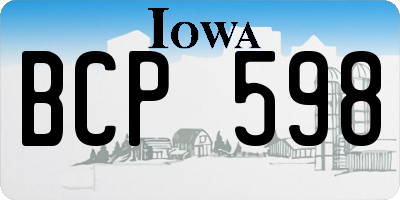 IA license plate BCP598