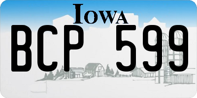 IA license plate BCP599
