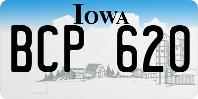IA license plate BCP620