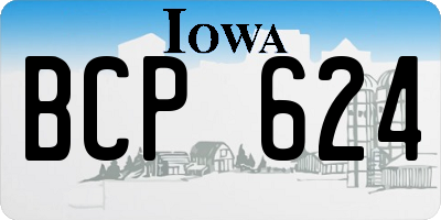 IA license plate BCP624