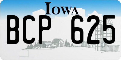 IA license plate BCP625