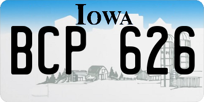 IA license plate BCP626
