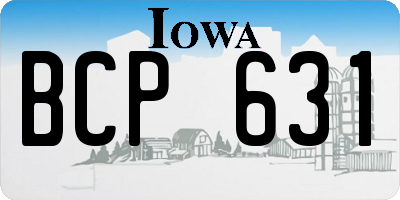 IA license plate BCP631