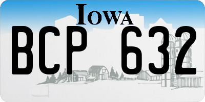 IA license plate BCP632