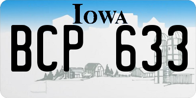 IA license plate BCP633