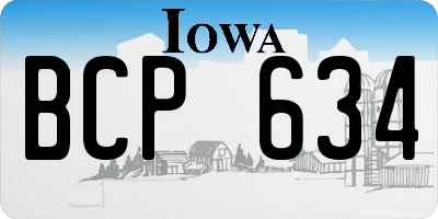IA license plate BCP634