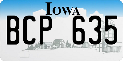 IA license plate BCP635