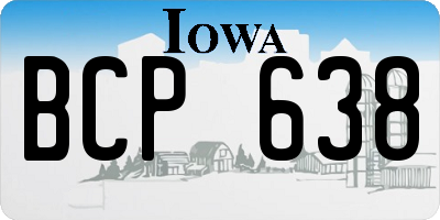IA license plate BCP638